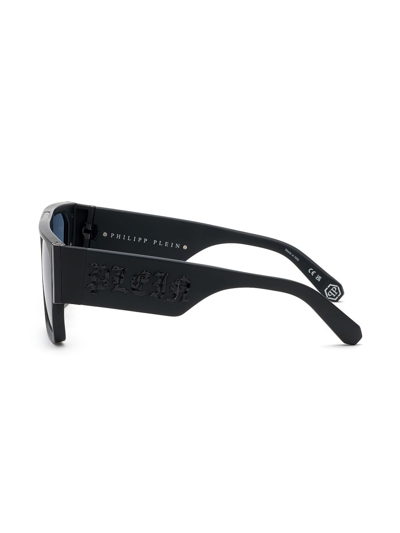 Shop Philipp Plein Oversize Square-frame Sunglasses In Black