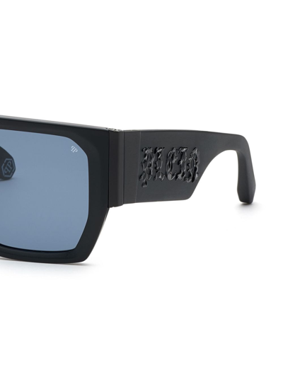 Shop Philipp Plein Oversize Square-frame Sunglasses In Black