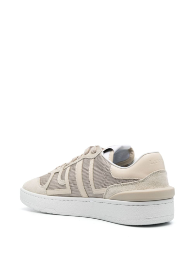 Shop Lanvin Clay Mesh Sneakers In Neutrals