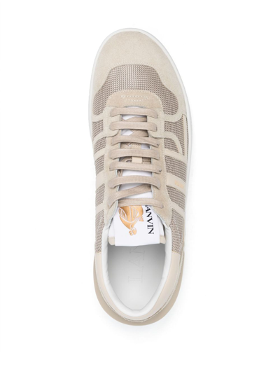 Shop Lanvin Clay Mesh Sneakers In Neutrals