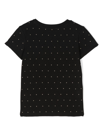 Shop Michael Kors Stud-embellished Short-sleeved T-shirt In Black