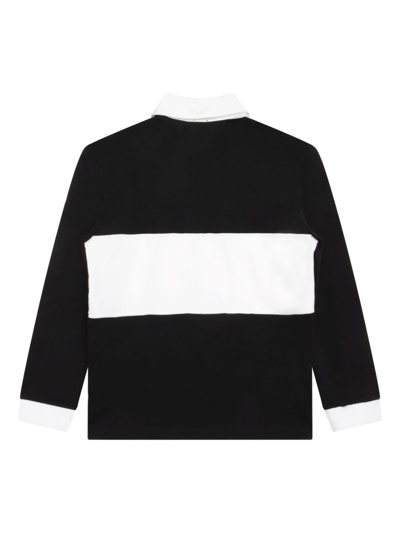 Shop Givenchy Logo-print Cotton Polo Shirt In Black