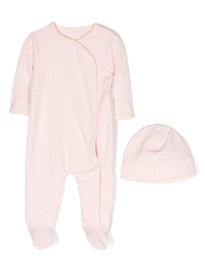 Shop Michael Kors Textured Pyjamas Set In Pink