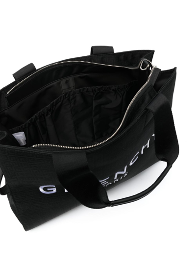 Shop Givenchy Logo-embroidered 4g-jacquard Changing Bag In Black