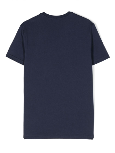 Shop Dsquared2 Logo-print Cotton T-shirt In Blue