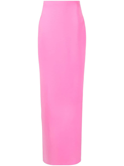 Shop Monot High-waisted Maxi Skirt In Pink