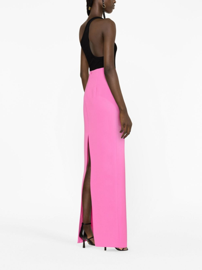 Shop Monot High-waisted Maxi Skirt In Pink