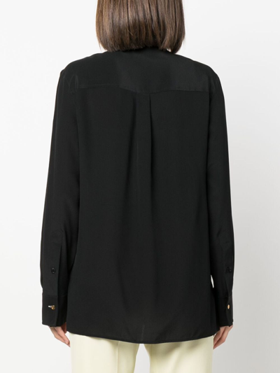 Stella Mccartney Eva Silk Crepe De Chine Blouse In Black