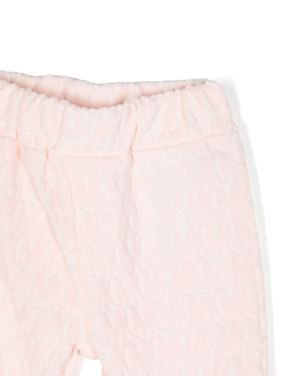 Shop Michael Kors Monogram-jacquard Cotton Tracksuit Set In Pink