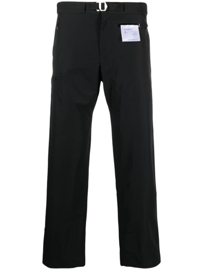 Shop Satisfy Peaceshell Straight-leg Trousers In Black