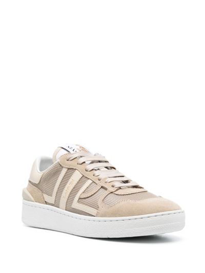 Shop Lanvin Clay Mesh Sneakers In Neutrals