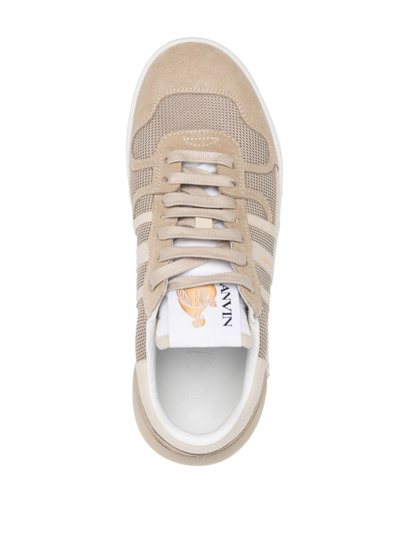 Shop Lanvin Clay Mesh Sneakers In Neutrals