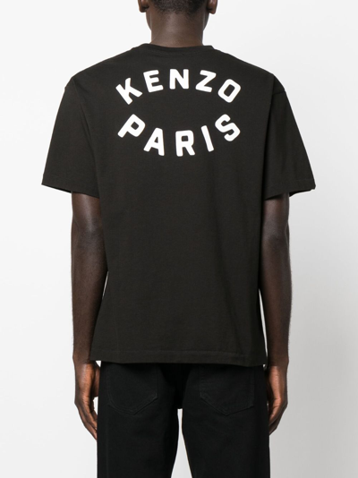 Shop Kenzo Target Cotton T-shirt In Black