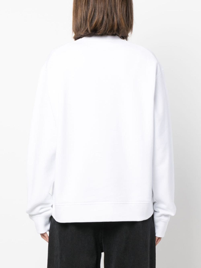 Shop Dsquared2 Icon-print Cotton Sweatshirt In White
