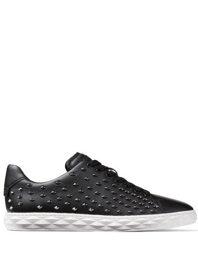 Shop Jimmy Choo Diamond Light Stud-embellished Sneakers In Black