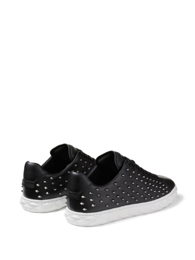 Jimmy Choo Diamond Stud-embellished Sneakers In Black