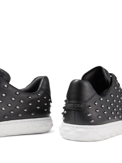 Shop Jimmy Choo Diamond Light Stud-embellished Sneakers In Black