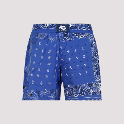 Shop Etro Swimshorts Swimwear In Blue