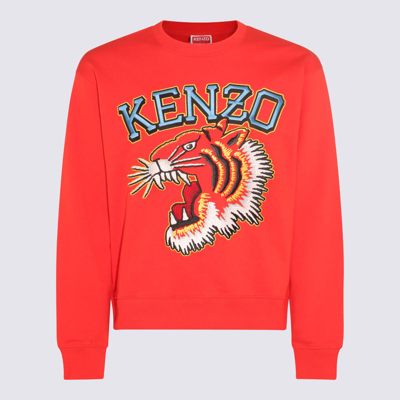 Shop Kenzo Red Multicolour Cotton Sweatshirt In Medium Red
