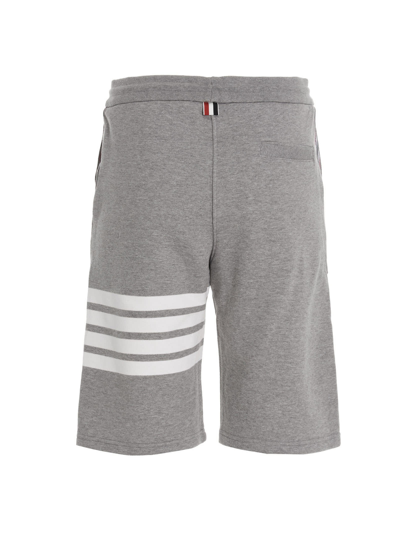 Shop Thom Browne 4 Bar Bermuda Shorts In Gray