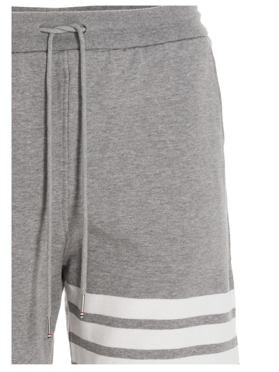 Shop Thom Browne 4 Bar Bermuda Shorts In Gray