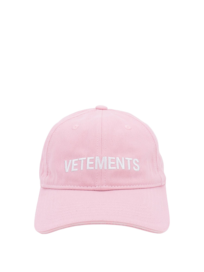 Shop Vetements Hat In Pink