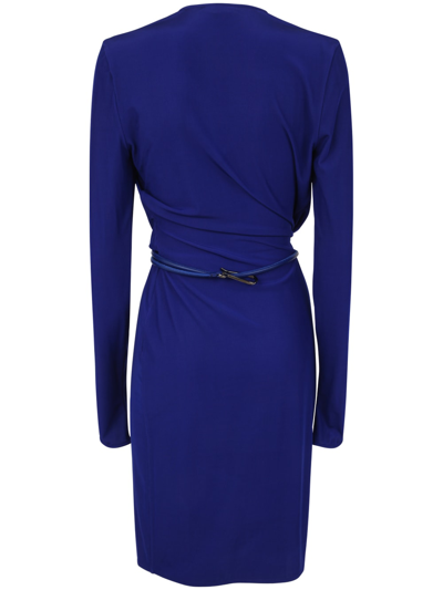 Shop Tom Ford Cut And Sewn Dress In Ocean
