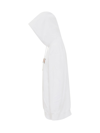 Shop Lanvin Curb Over Hoodie In Optic White