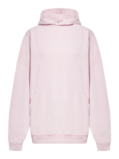 Shop Balenciaga Large Fit Hoodie In Faded Pink
