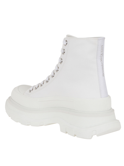 Shop Alexander Mcqueen Boot Tread Silck In White White