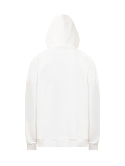 Shop Palm Angels Sweatshirt With Zip In Off White