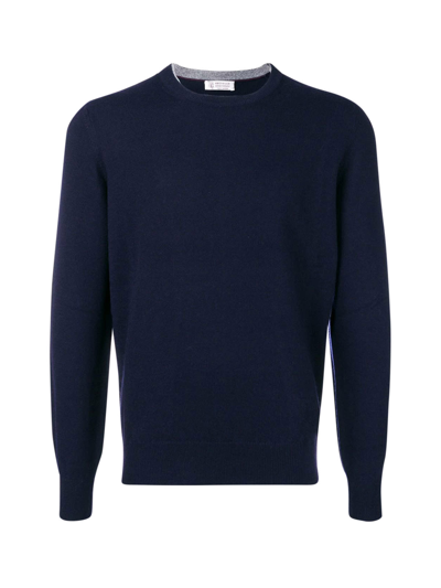 Shop Brunello Cucinelli Cashmere Sweater In Navy