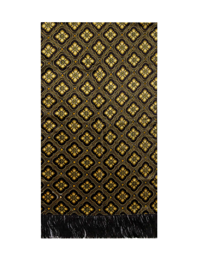 Shop Etro Scarf With Fringes In Nero