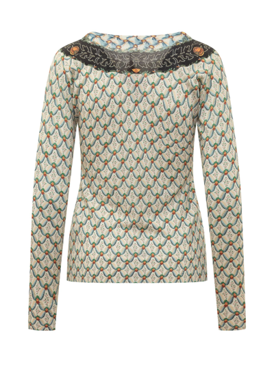 Etro Milan Crew Neck Sweater In Bianco