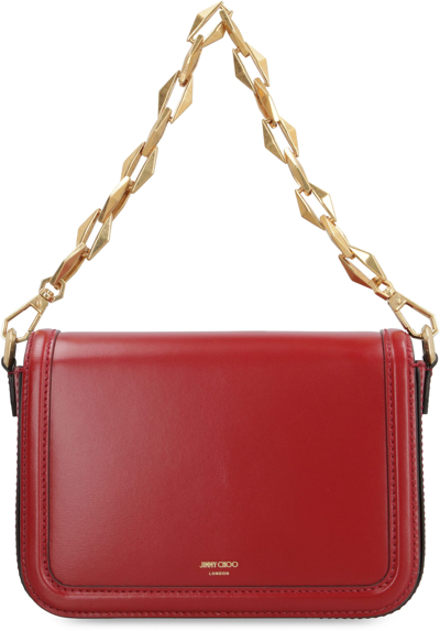 Shop Jimmy Choo Diamond Leather Crossbody Bag In Red