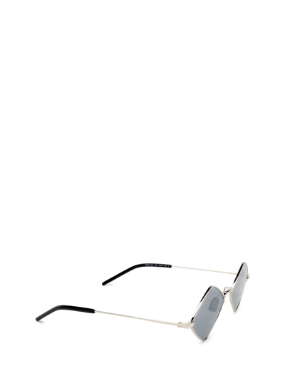 Shop Saint Laurent Sl 302 Silver Sunglasses