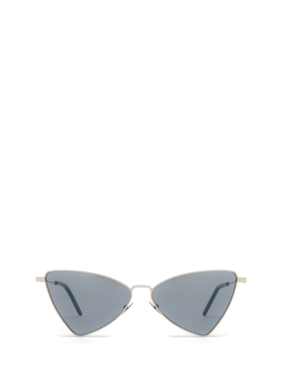 Shop Saint Laurent Sl 303 Silver Sunglasses