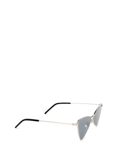 Shop Saint Laurent Sl 303 Silver Sunglasses