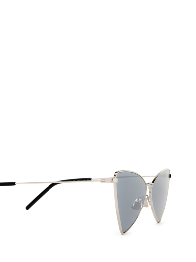 Shop Saint Laurent Sl 303 Silver Sunglasses