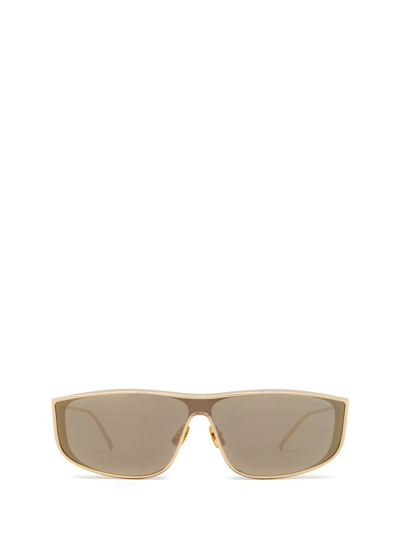 Shop Saint Laurent Sl 605 Gold Sunglasses