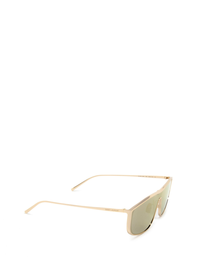 Shop Saint Laurent Sl 605 Gold Sunglasses