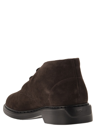 Shop Hogan H576 Ankle Boots In Brown