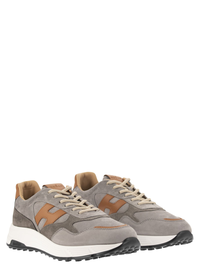 Shop Hogan Sneakers Hyperlight In Light Grey/orange