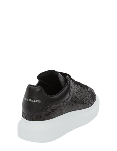 Shop Alexander Mcqueen Glitter Effect Oversized Sneakers In Black In Nero