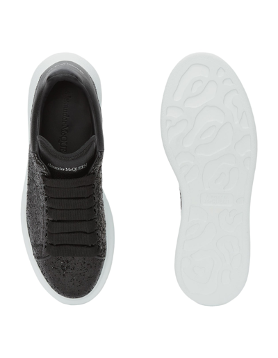 Shop Alexander Mcqueen Glitter Effect Oversized Sneakers In Black In Nero