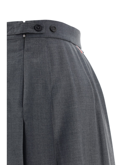 Shop Thom Browne Skirt In Med Grey