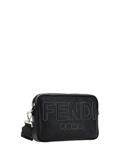 Shop Fendi Camera Fanny Pack In Nero+palladio