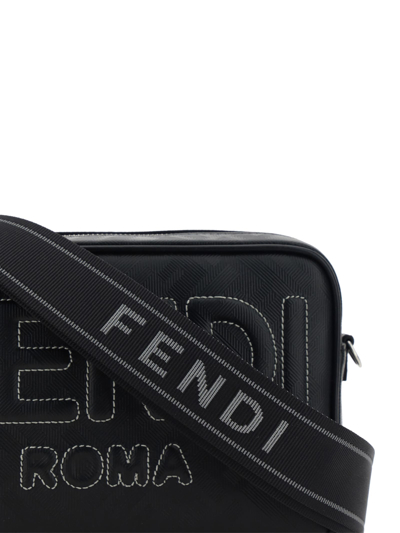 Shop Fendi Camera Fanny Pack In Nero+palladio