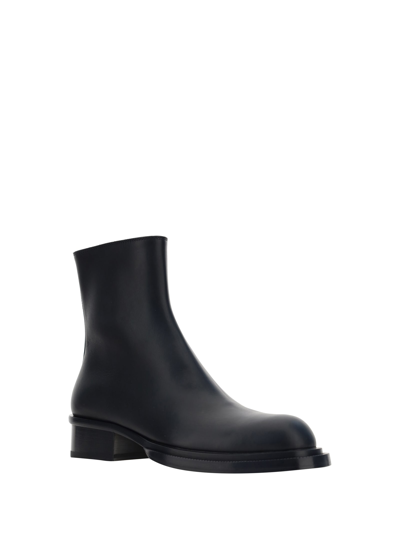 Shop Alexander Mcqueen Cuban Stack Ankle Boots In Black