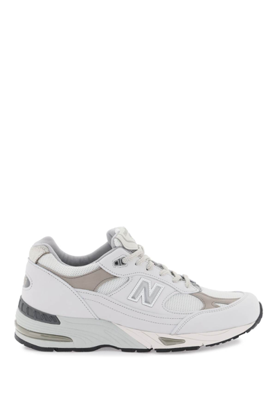 Shop New Balance Sneakers Made In Uk 991v1 In White Grey (grey)